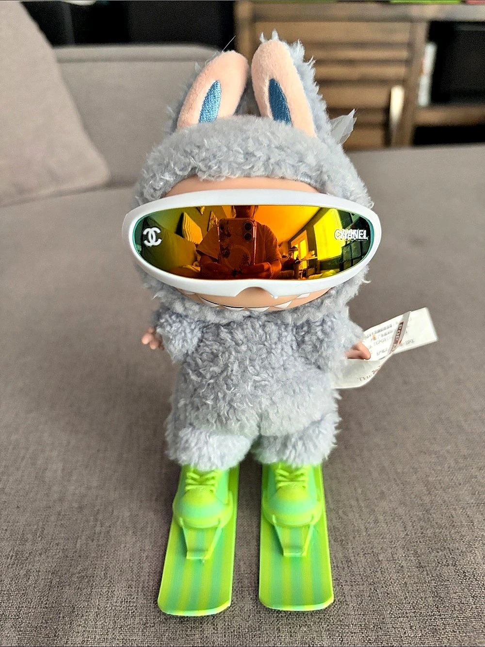 Labubu or XS Doll Green Ski set. Doll NOT included